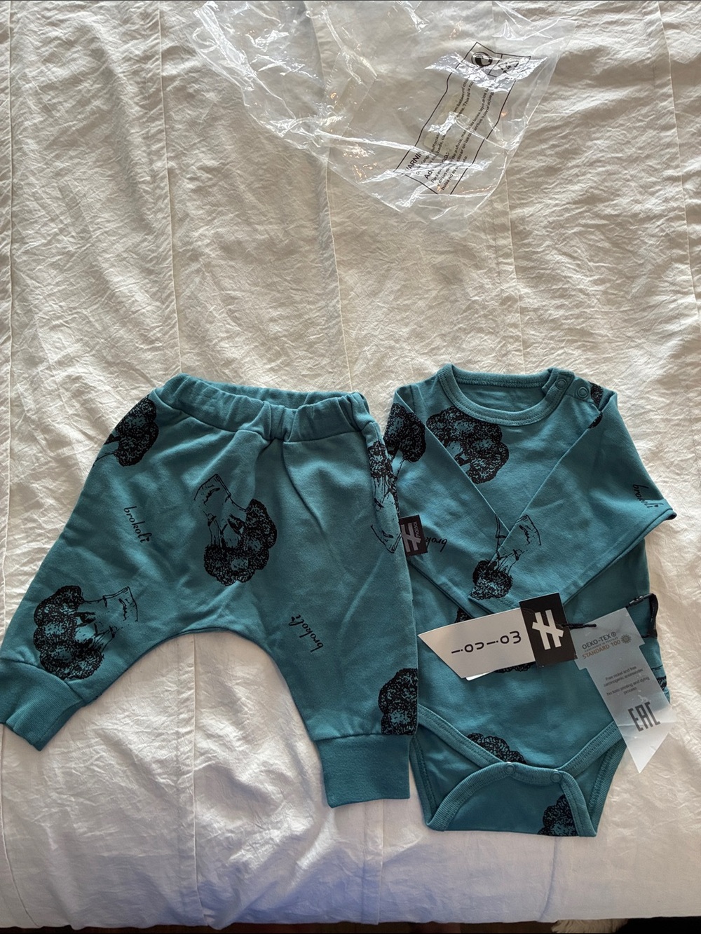 Moi Noi Teal Blue Baby Matching Set